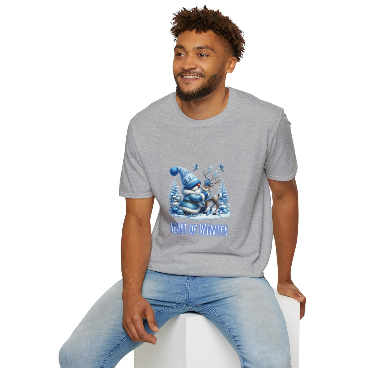 Heart of Winter (gnome) - Christmas- Unisex Softstyle T-Shirt