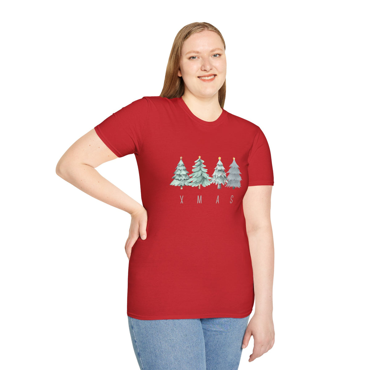 XMAS trees (green) - Unisex Softstyle T-Shirt