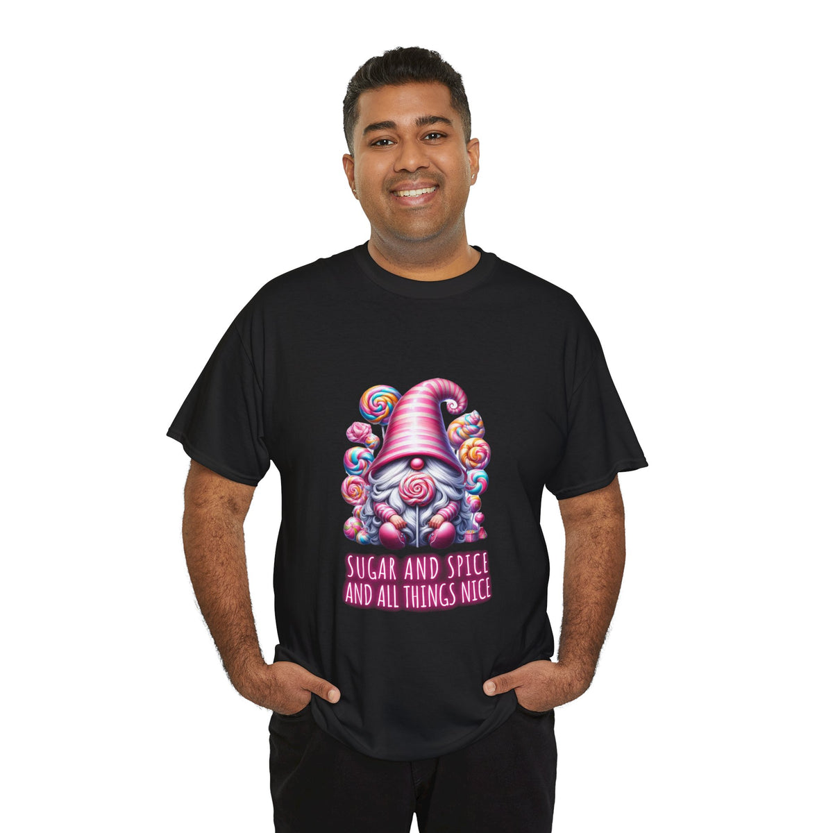 Sugar and Spice and all things nice - Gnome - Unisex Heavy Cotton Tee