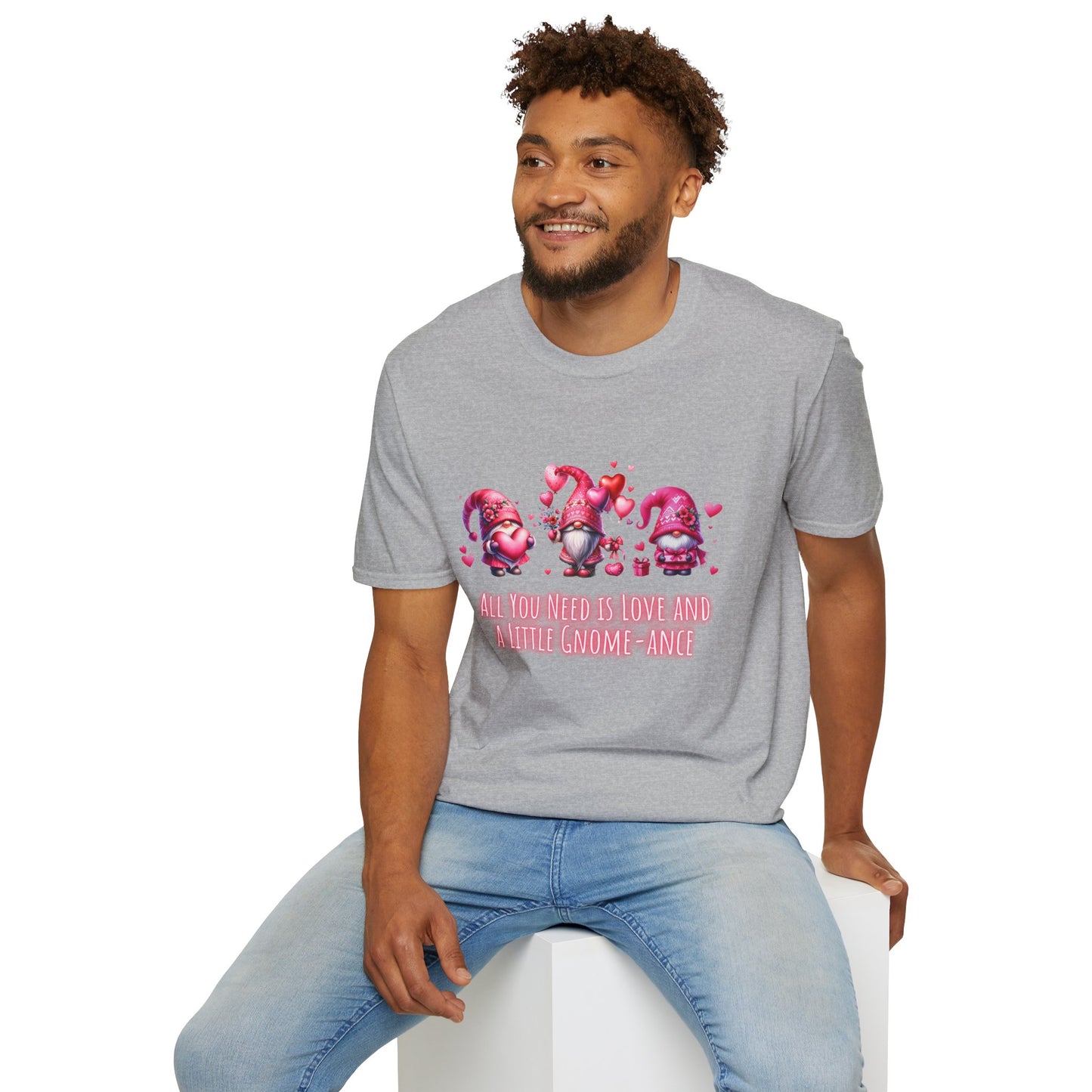 All you need is love and a little gnome-ance - Unisex Softstyle T-Shirt