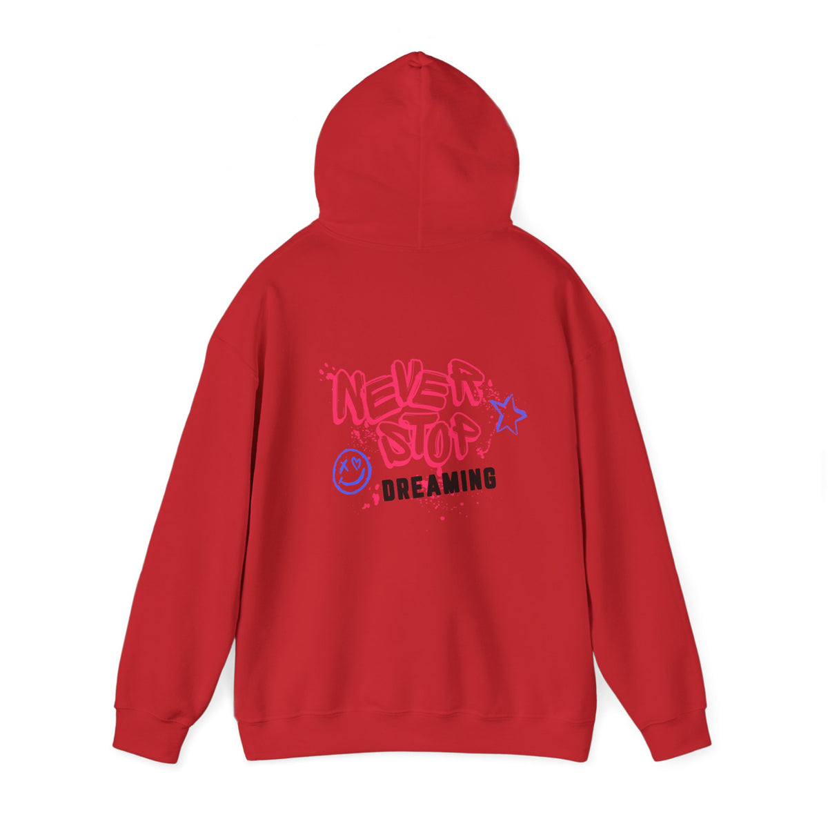 Never Stop Dreaming (printed on back) - Modern vibes - Unisex Heavy Blend™ Hooded Sweatshirt