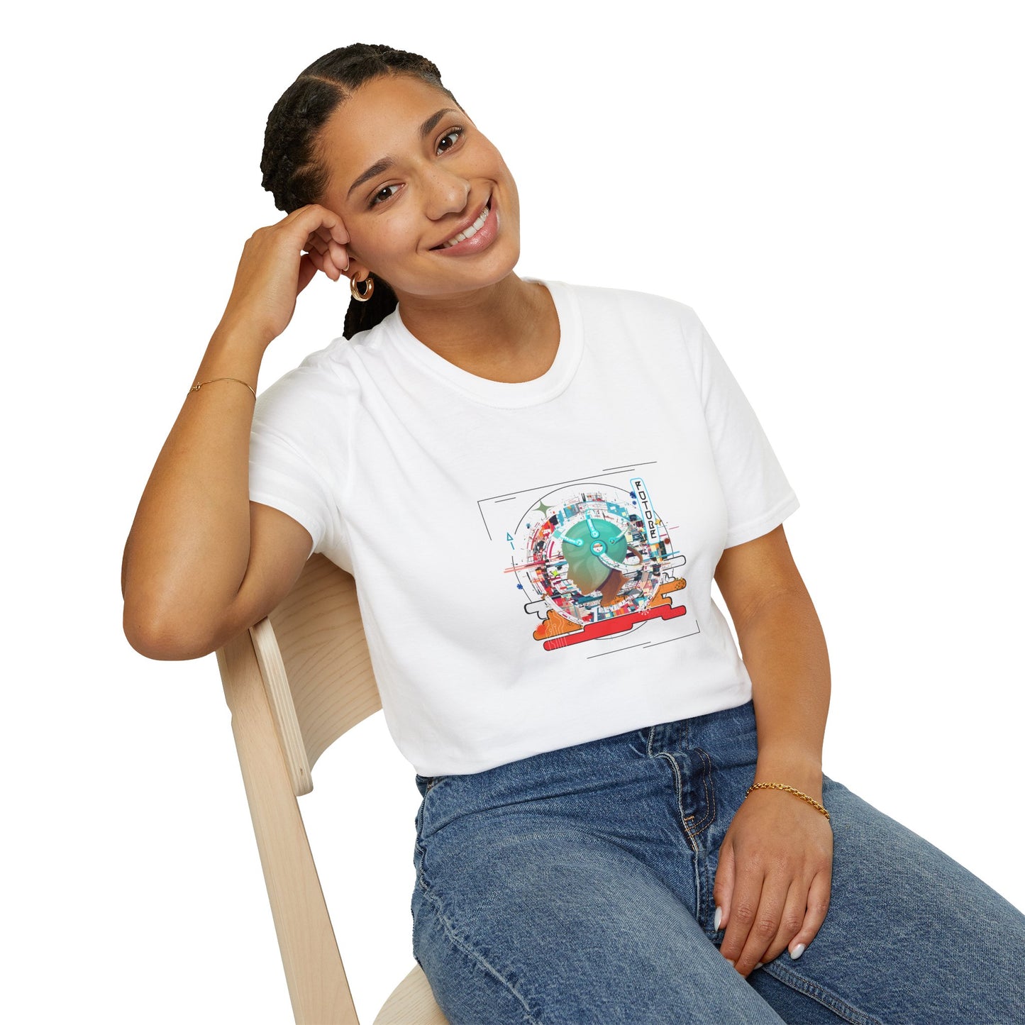 Retro Tech Future - Unisex Softstyle T-Shirt