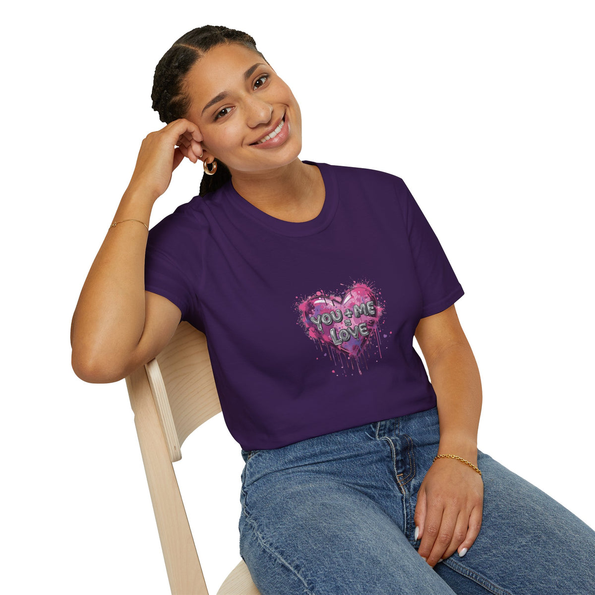 you + me = love - Unisex Softstyle T-Shirt