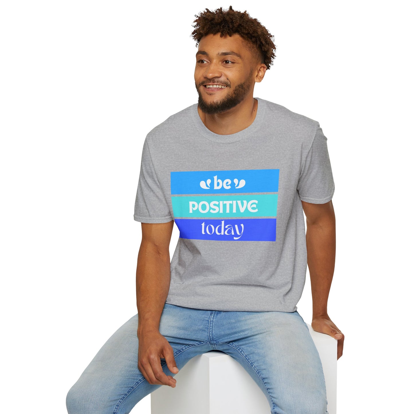 Be Positive Today (blue) - Unisex Softstyle T-Shirt