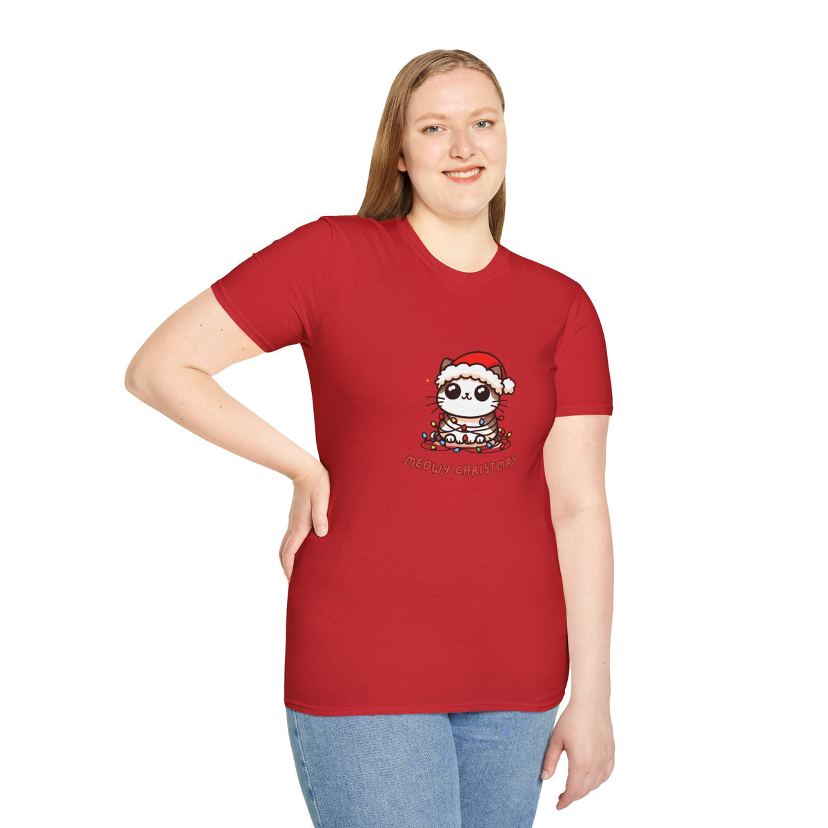 Meowy Christmas - Unisex Softstyle T-Shirt
