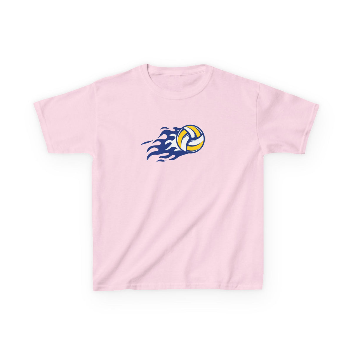 Volleyball Flame - blue/yellow - Kids Heavy Cotton™ Tee