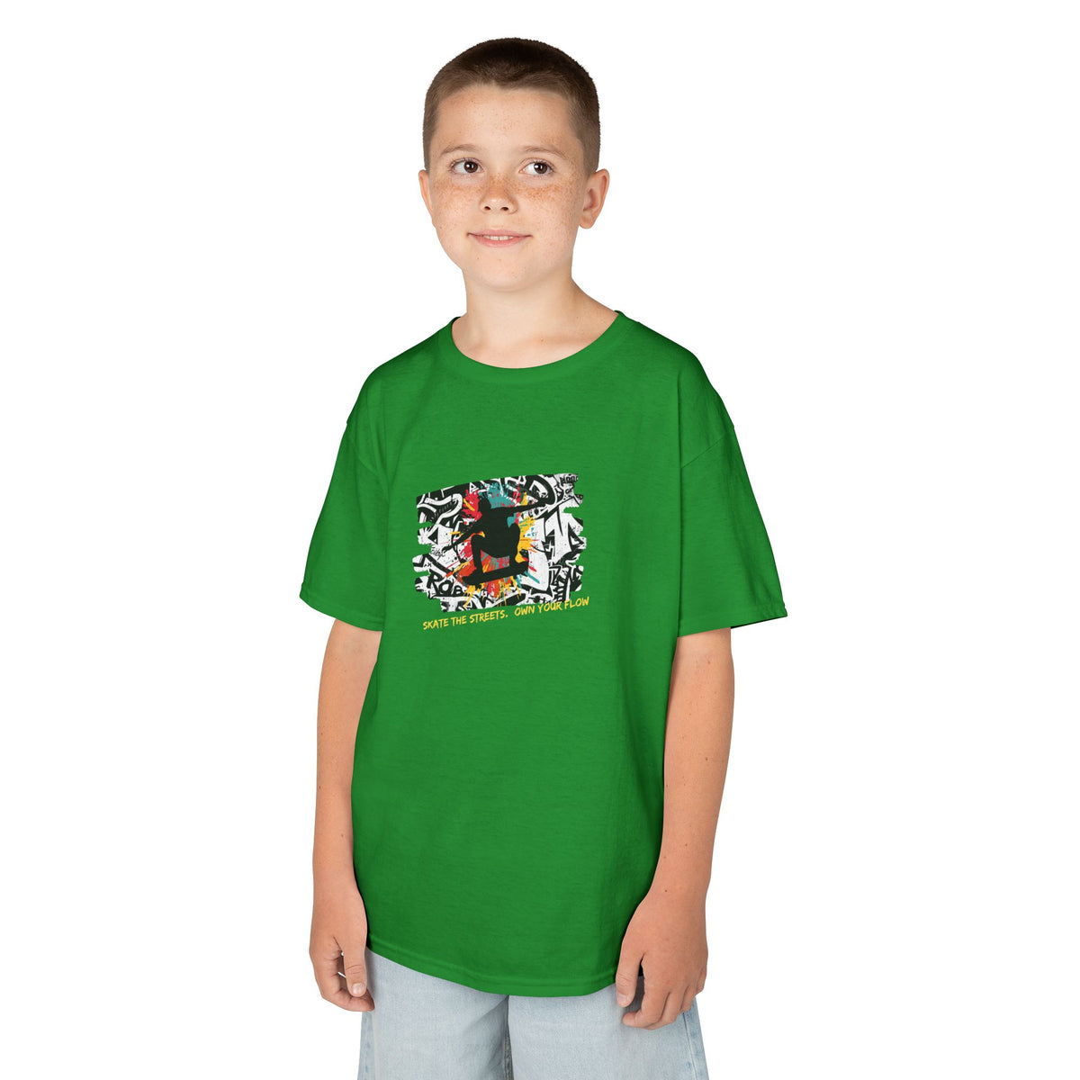 Skate the Streets - Own Your Flow - Youth / Kids Heavy Cotton™ Tee