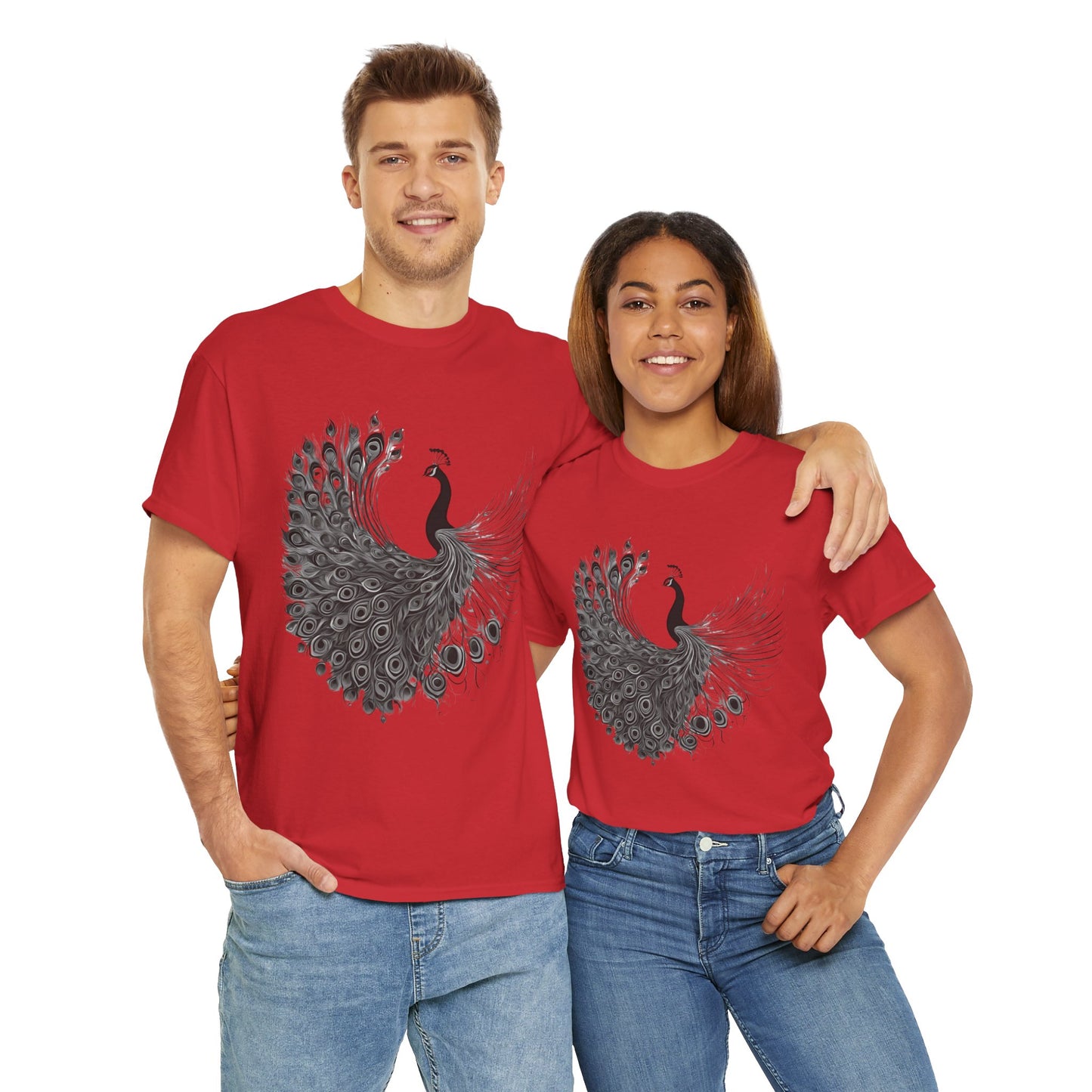 Peacock - Statement Graphic - Unisex Heavy Cotton Tee