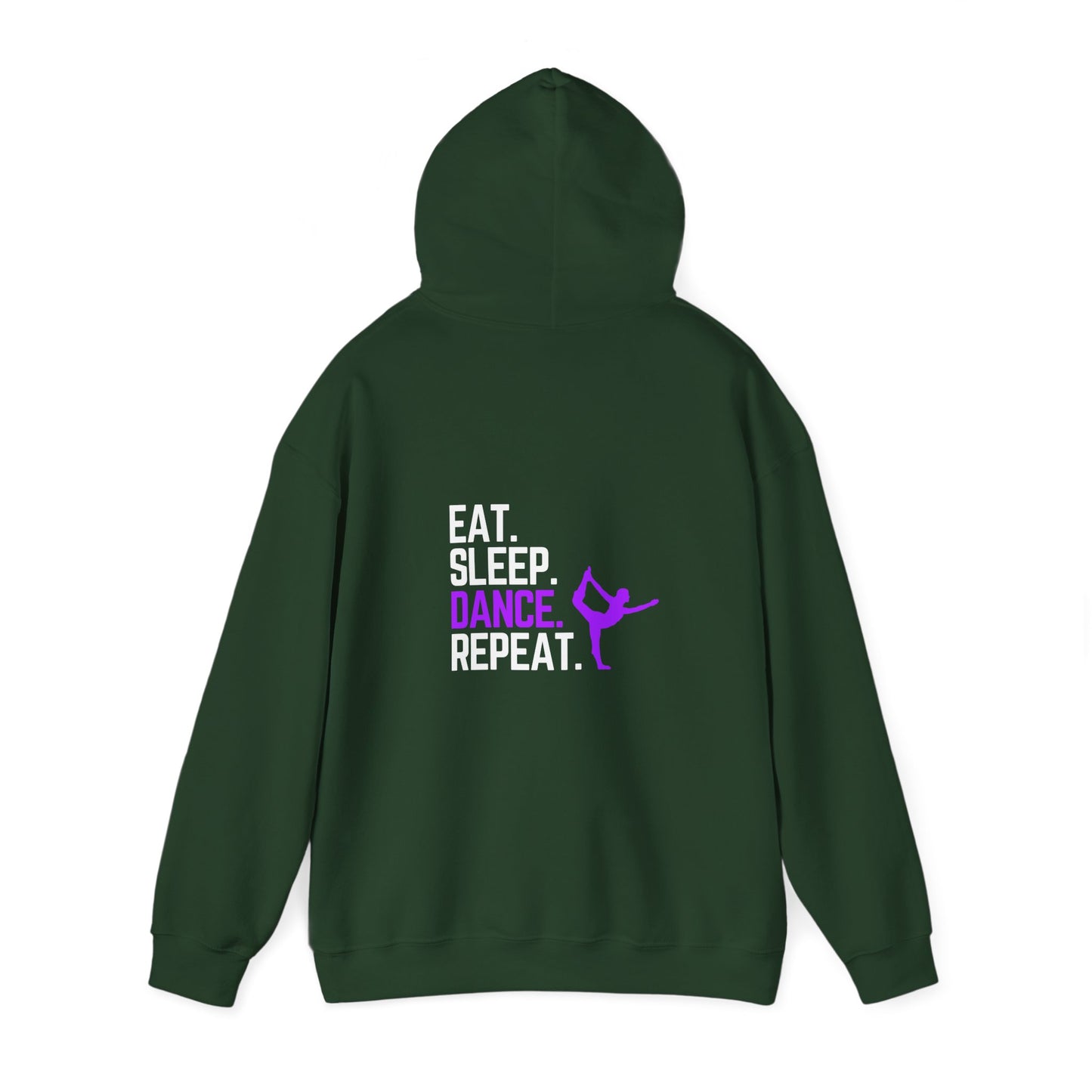 Eat Sleep Dance Repeat (printed on back) - Dance/Gym - Unisex Heavy Blend™ Hooded Sweatshirt