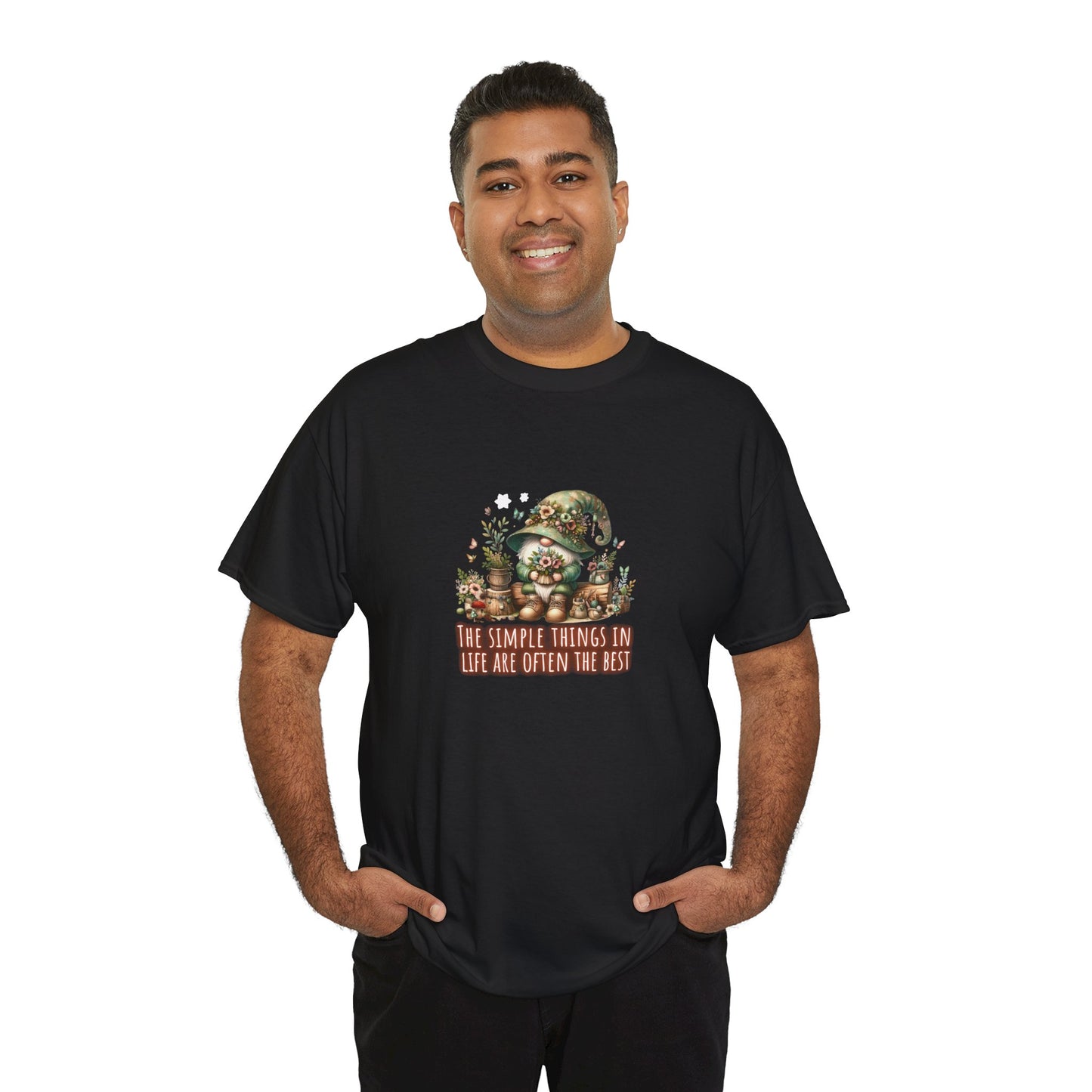 Simplest Things in Life Gnome - Unisex Heavy Cotton Tee