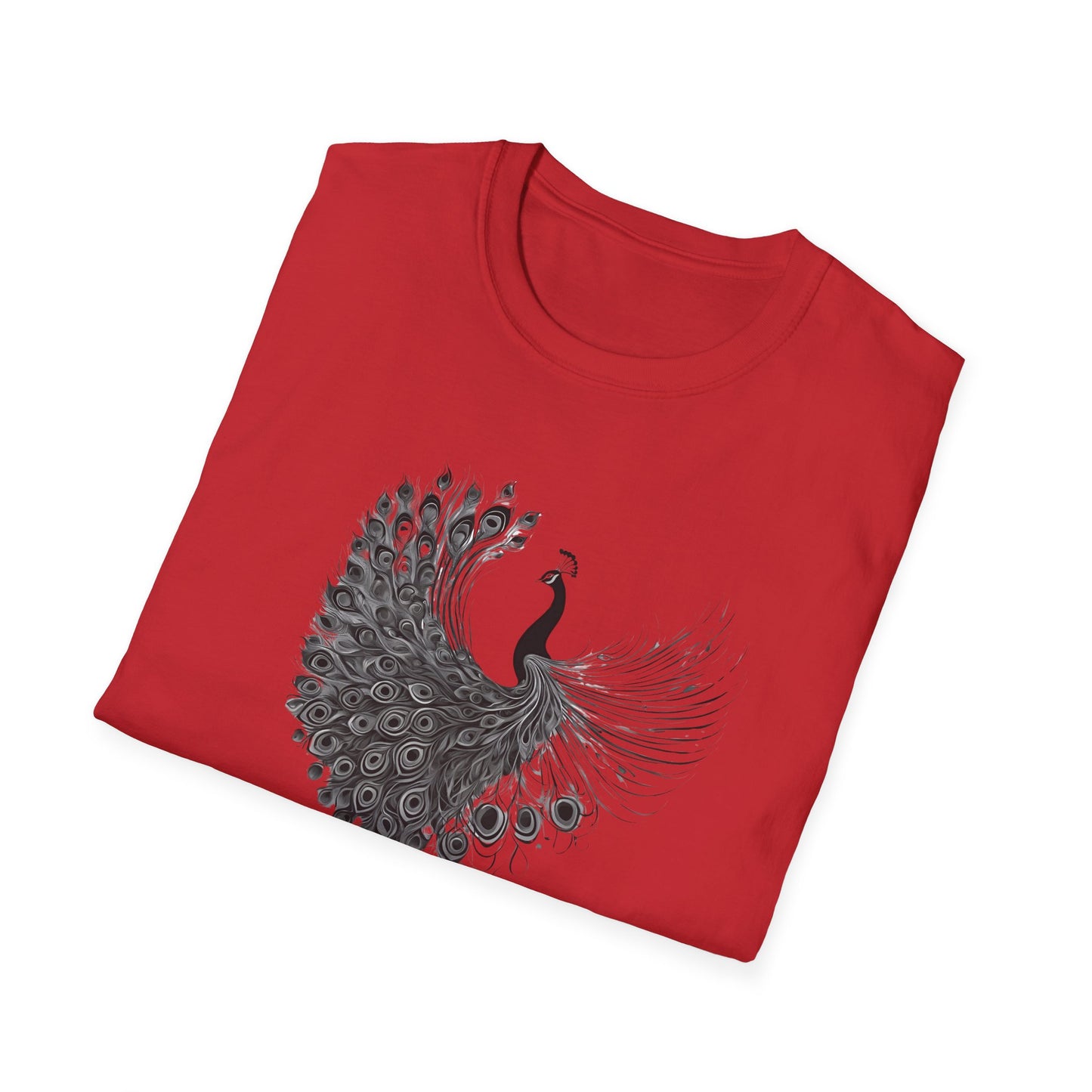 Peacock - Statement graphic - Unisex Softstyle T-Shirt
