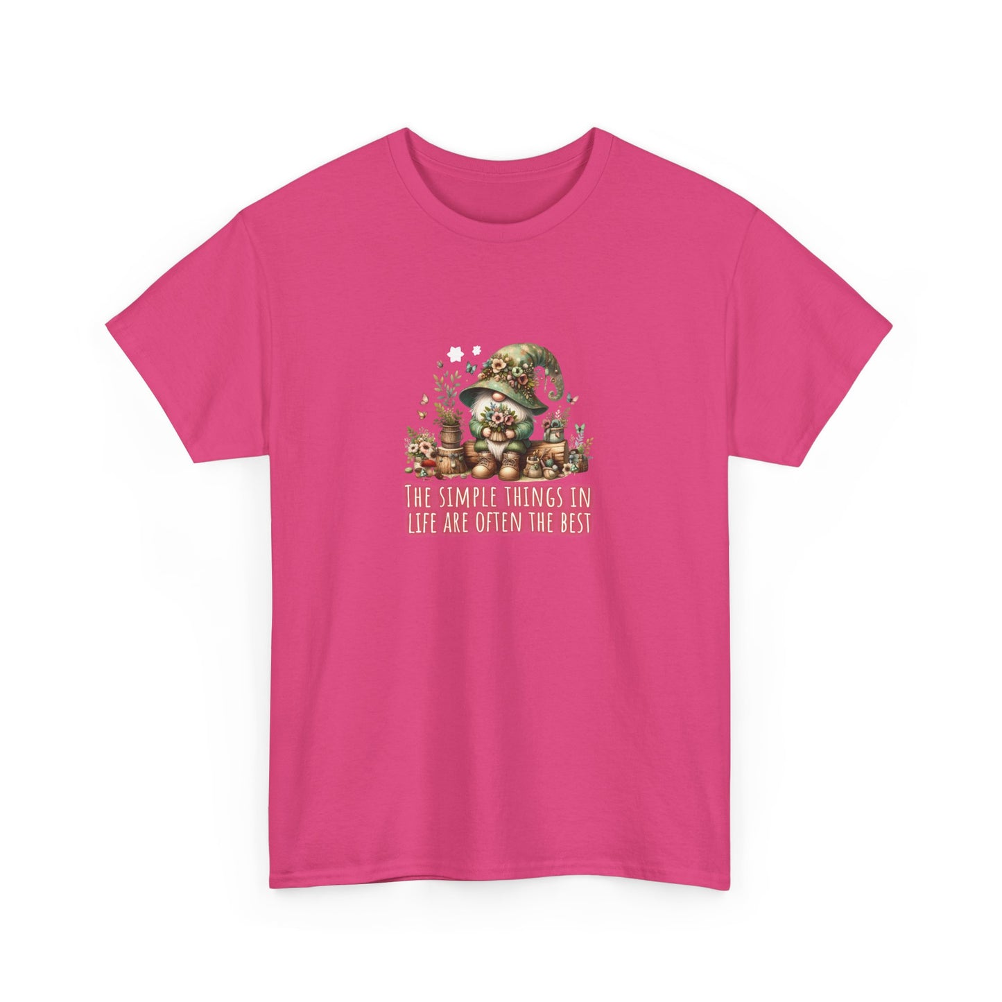 Simplest Things in Life Gnome - Unisex Heavy Cotton Tee
