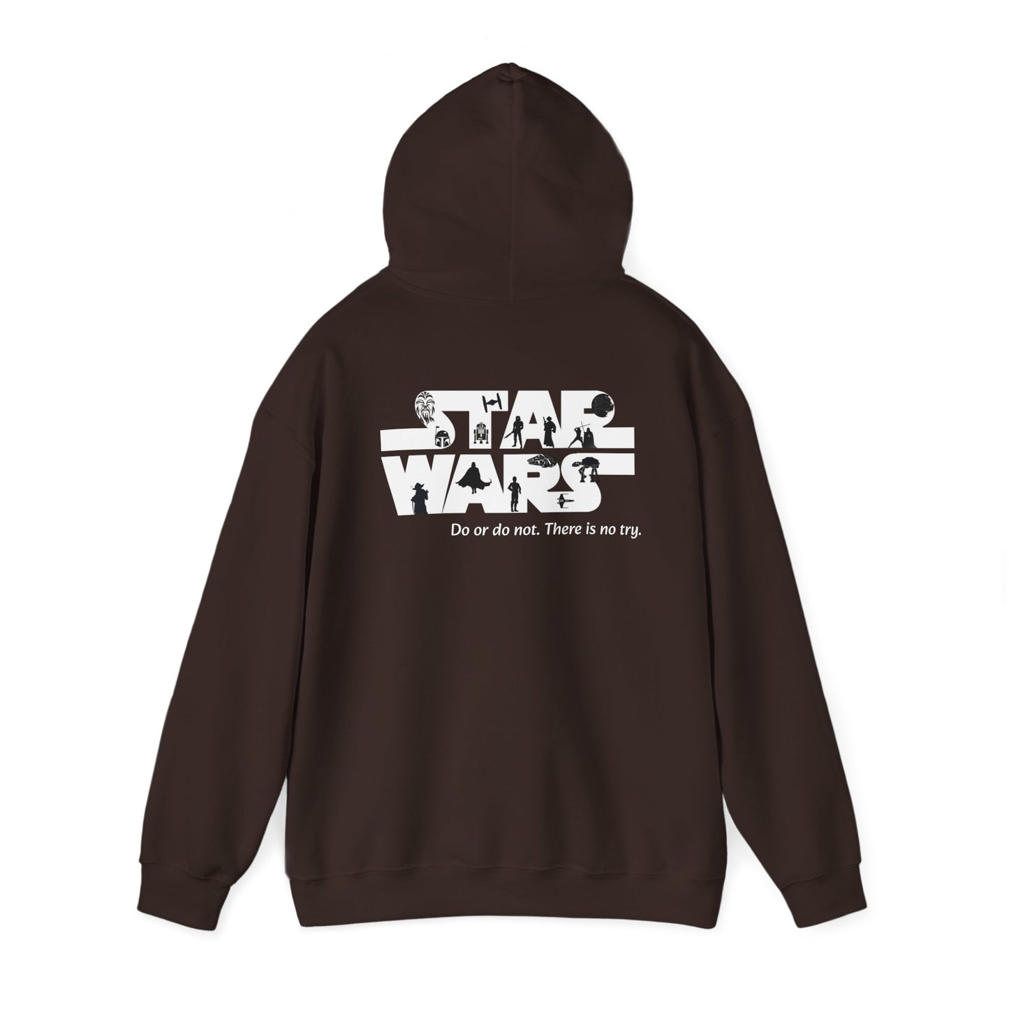 Star Wars Silhouette (printed on back) - Modern Vibes - Unisex Heavy Blend™ Hooded Sweatshirt