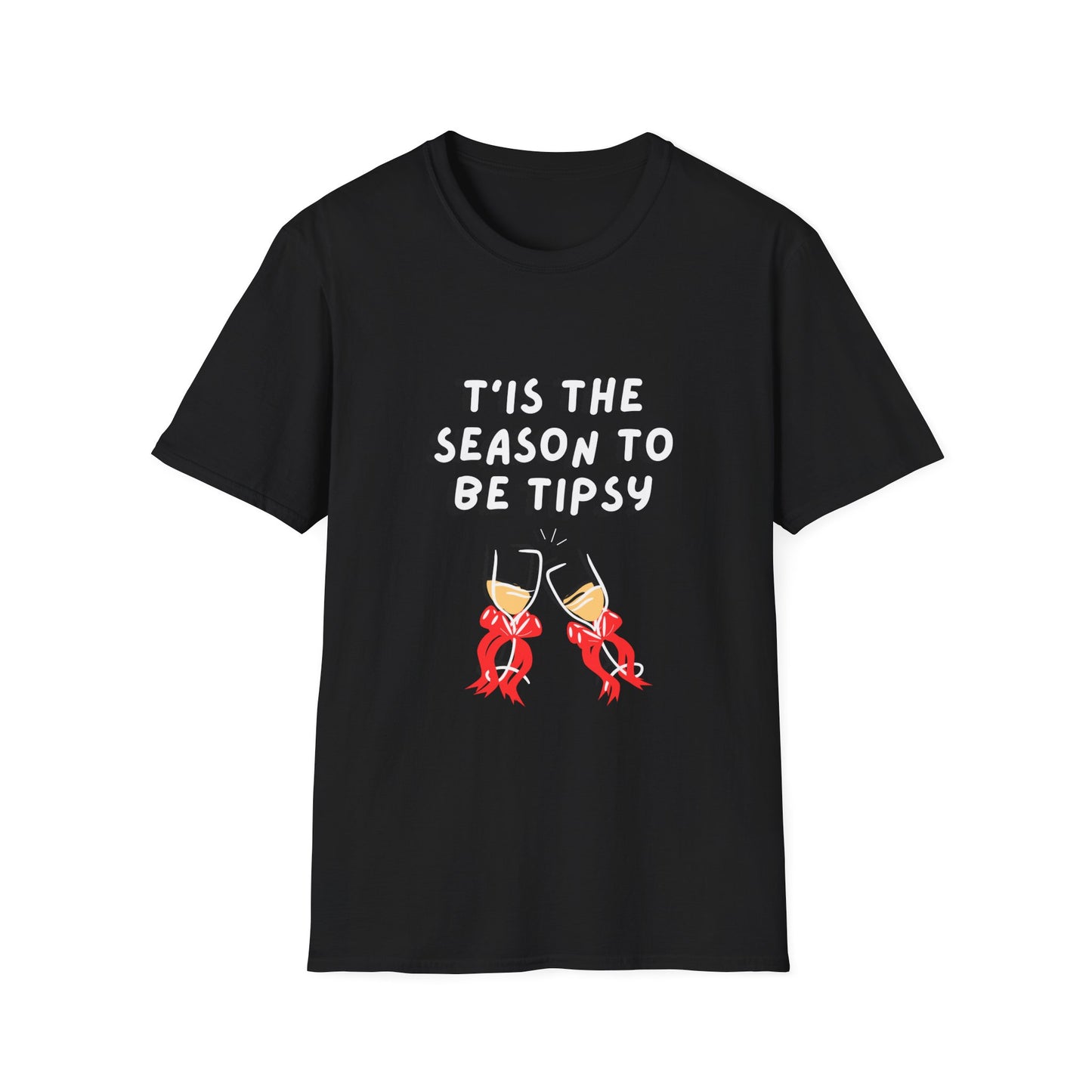 T'is the Season to be Tipsy - Christmas - Unisex Softstyle T-Shirt