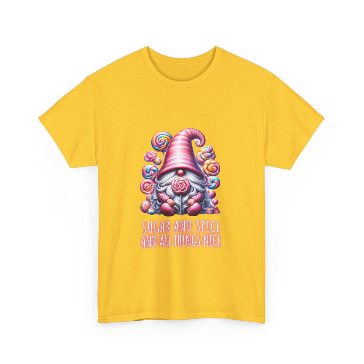 Sugar and Spice and all things nice - Gnome - Unisex Heavy Cotton Tee