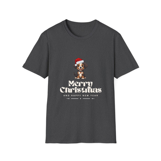 Doggy Merry Christmas - Unisex Softstyle T-Shirt