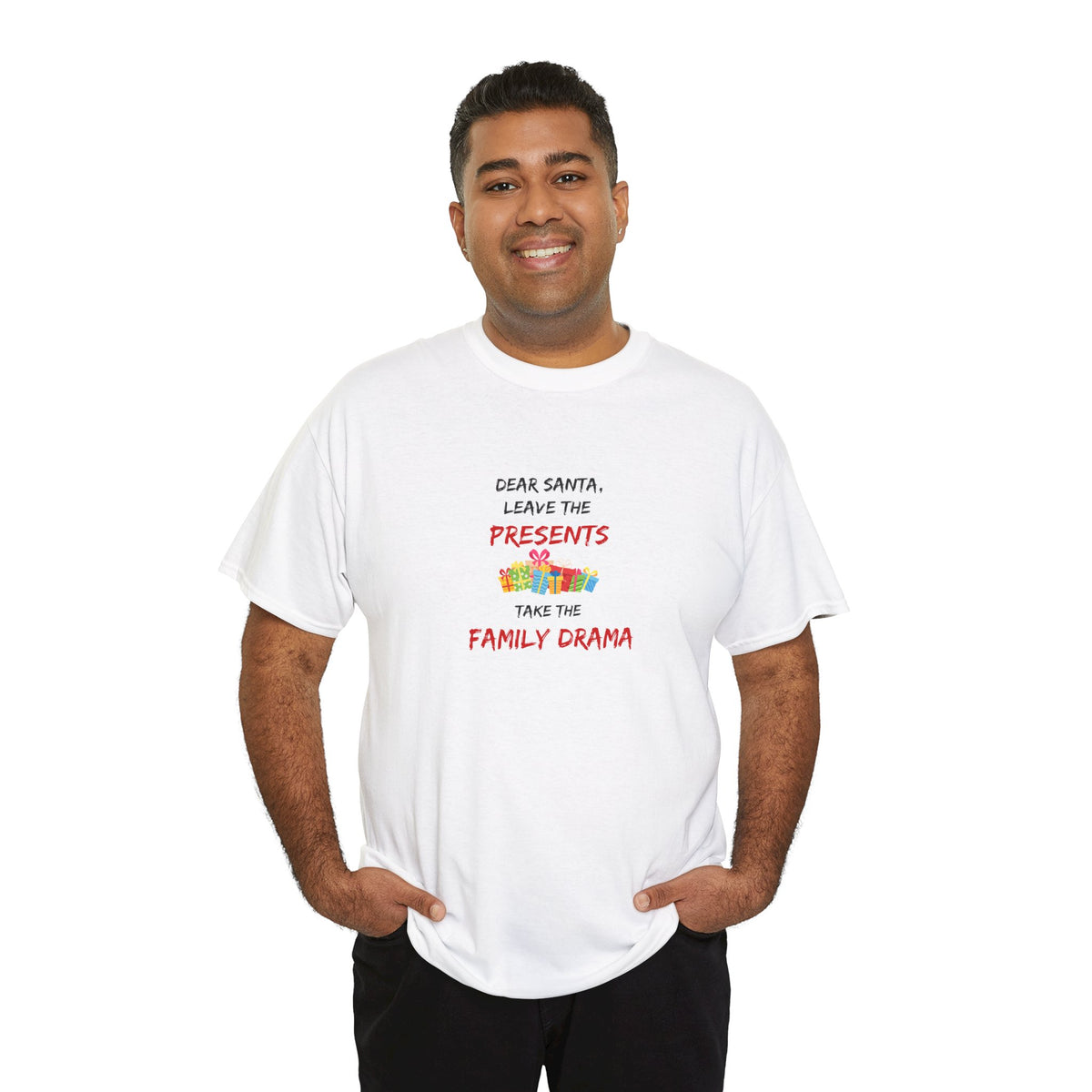 Family Drama - Christmas - Unisex Heavy Cotton Tee