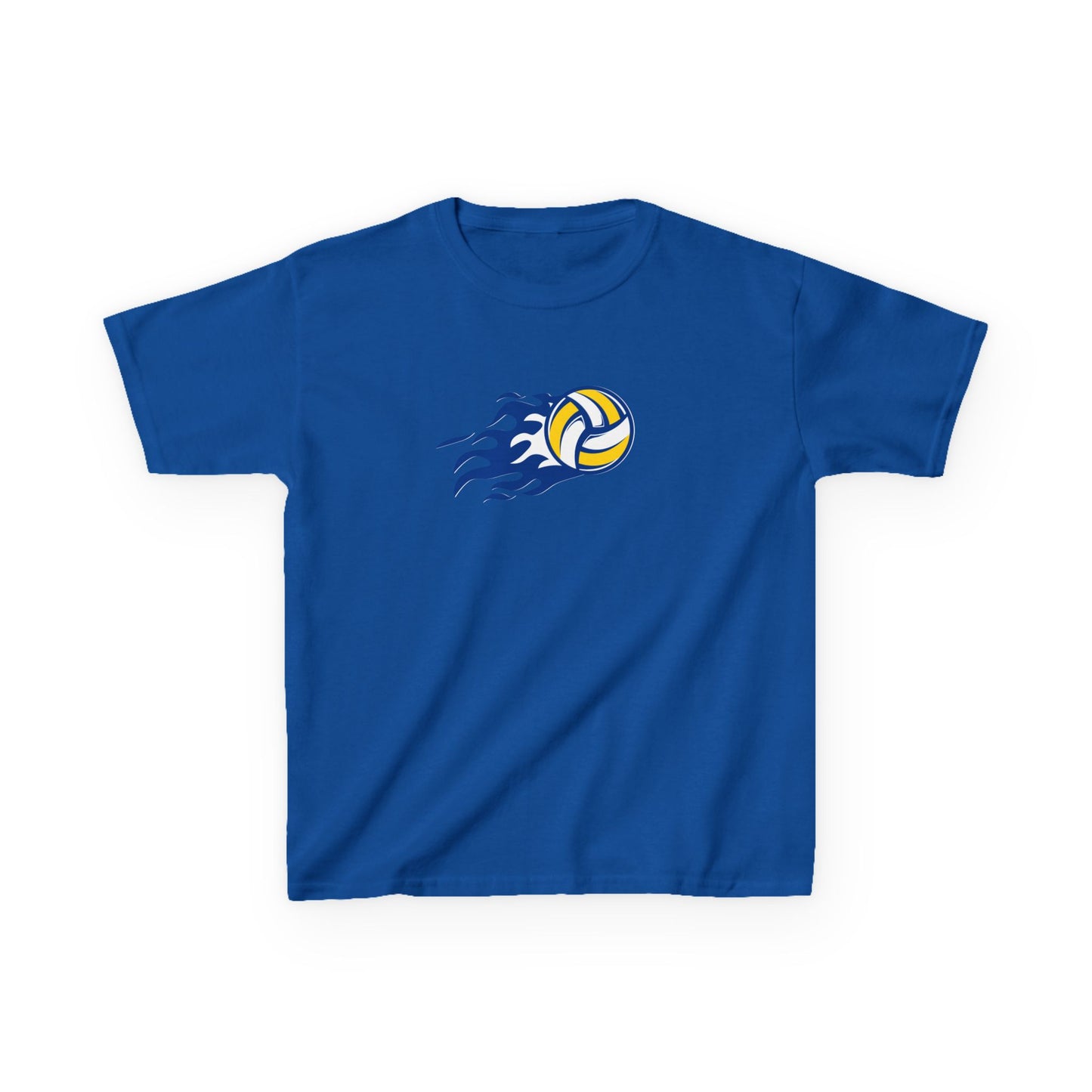 Volleyball Flame - blue/yellow - Kids Heavy Cotton™ Tee