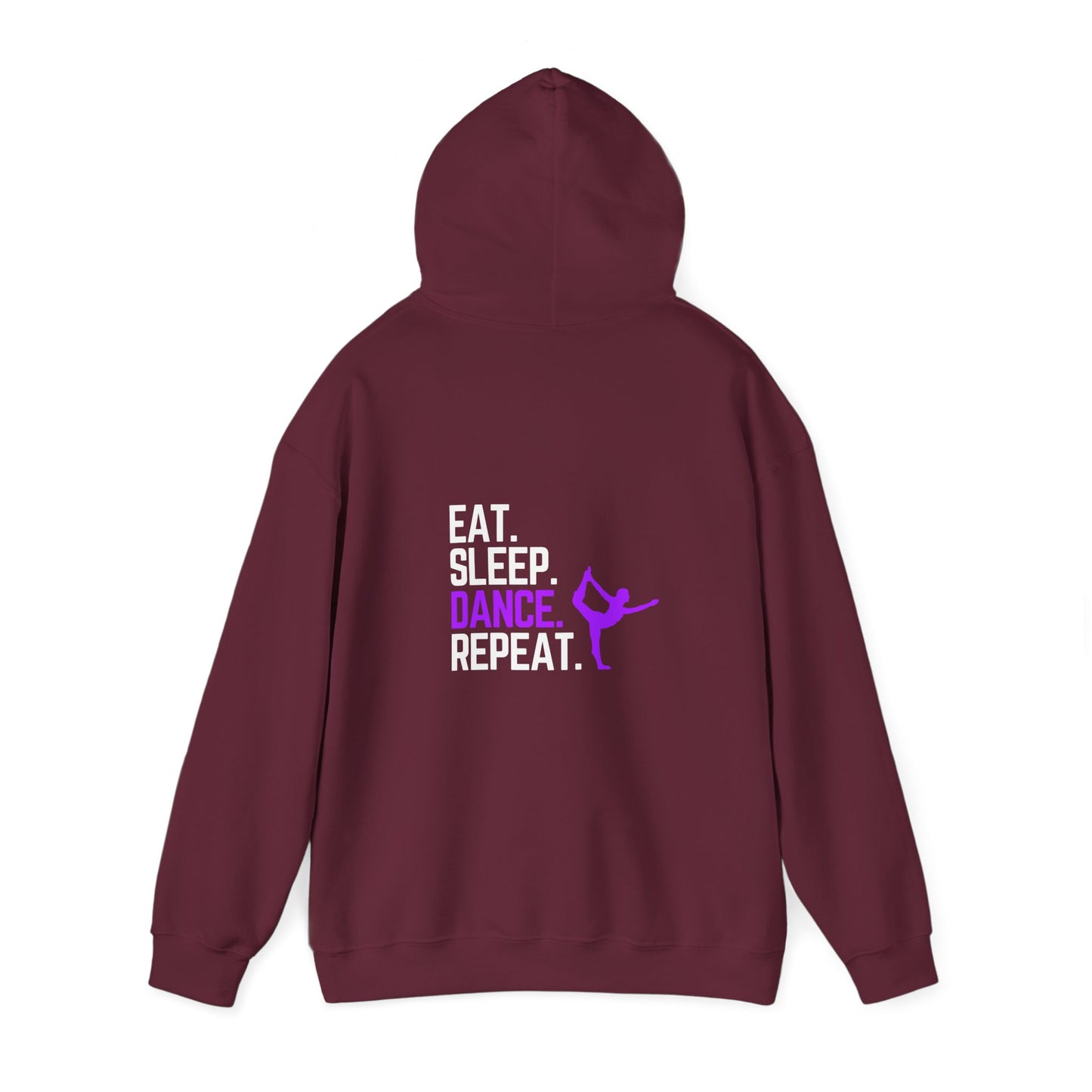 Eat Sleep Dance Repeat (printed on back) - Dance/Gym - Unisex Heavy Blend™ Hooded Sweatshirt