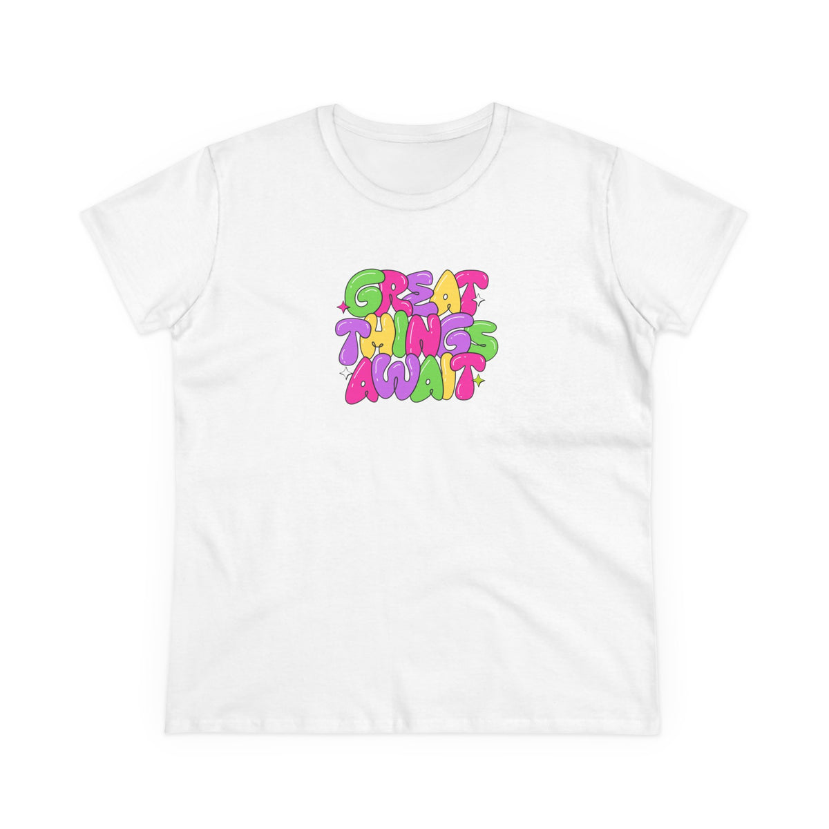 Great things await - Women's Midweight Cotton Tee