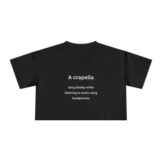 A-Crapella - Urban Words - Women's Crop Tee