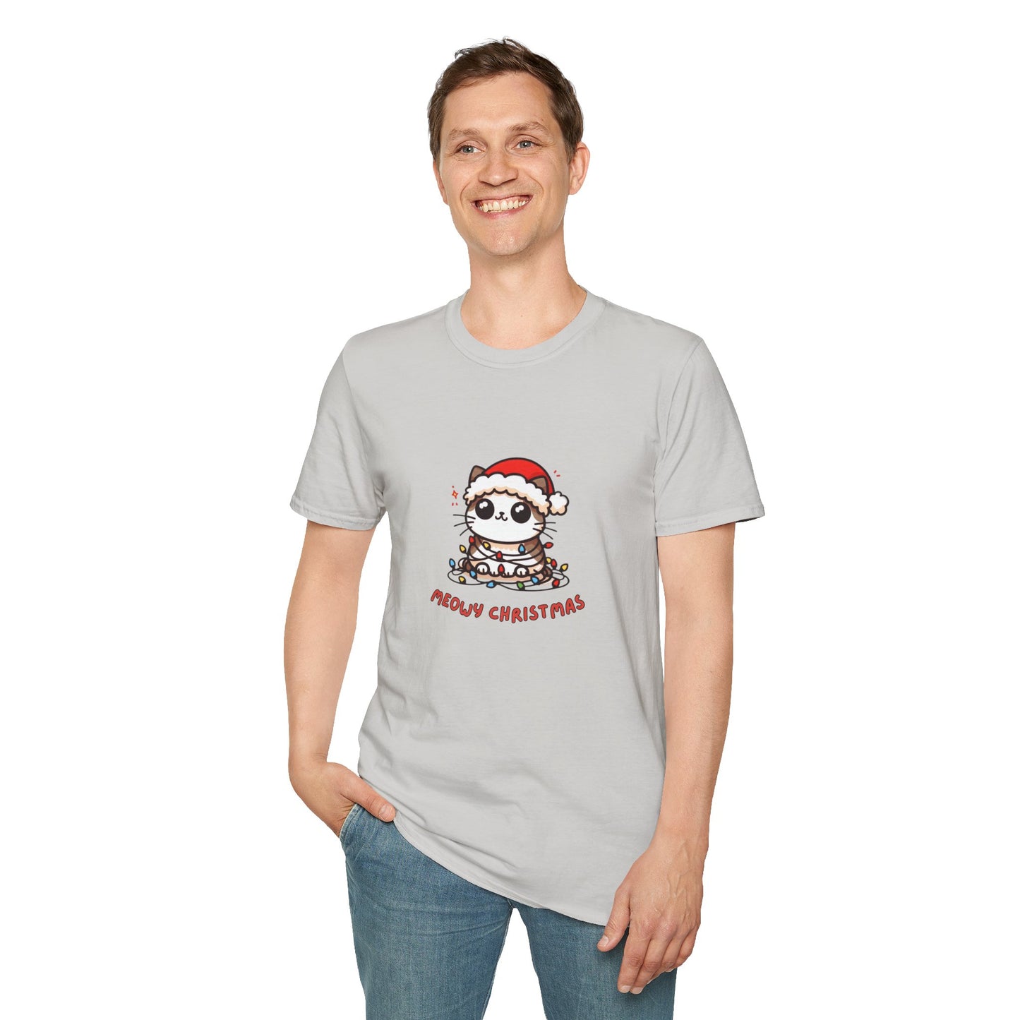 Meowy Christmas - Unisex Softstyle T-Shirt