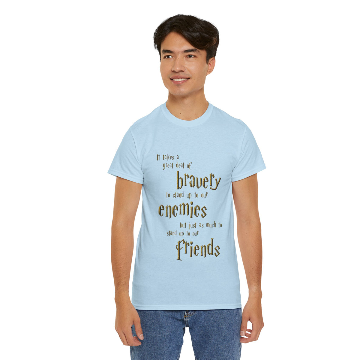 It takes a great deal of bravery to stand up to our enemies (Harry Potter) - Unisex Heavy Cotton Tee