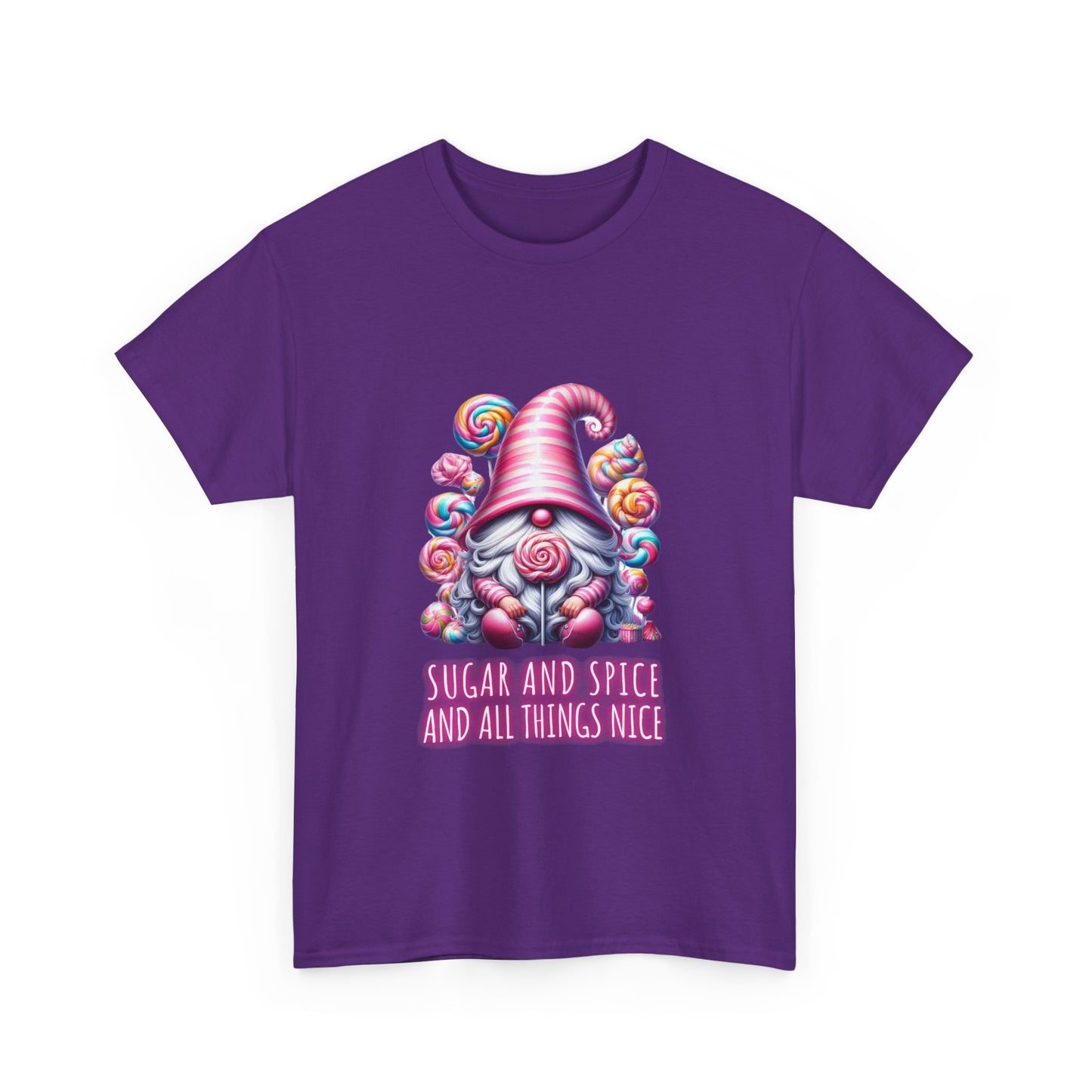 Sugar and Spice and all things nice - Gnome - Unisex Heavy Cotton Tee