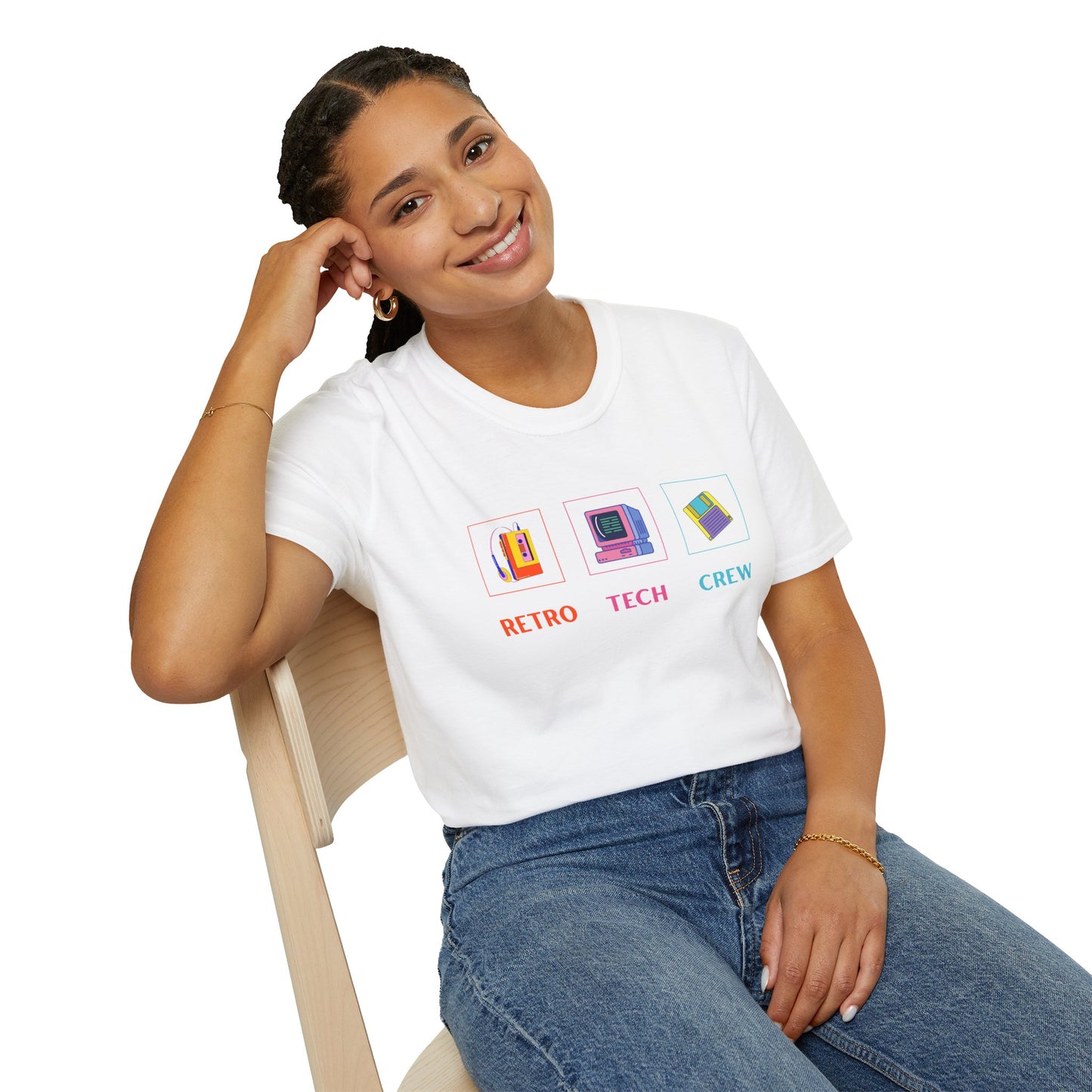 Retro Tech Crew - Unisex Softstyle T-Shirt