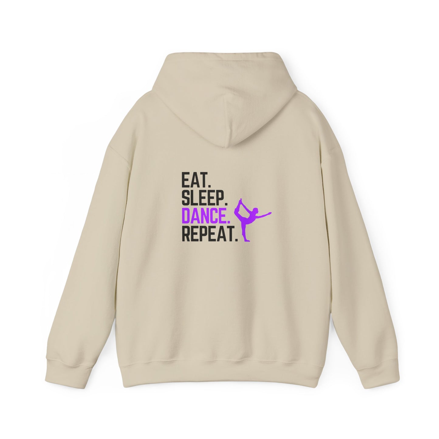 Eat Sleep Dance Repeat (printed on back) - Dance/Gym - Unisex Heavy Blend™ Hooded Sweatshirt