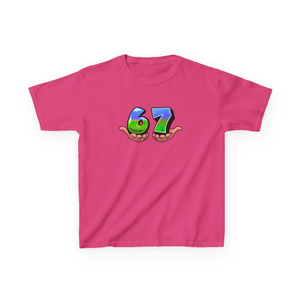 6-7 (blue/green) - Youth / Kids Heavy Cotton™ Tee