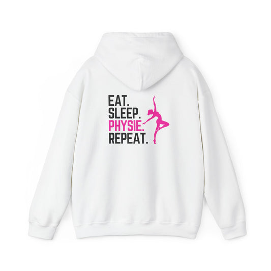 Eat Sleep Physie Repeat (printed on back) - Unisex Heavy Blend™ Hooded Sweatshirt