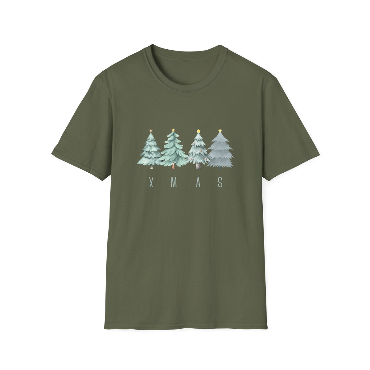 XMAS trees (green) - Unisex Softstyle T-Shirt
