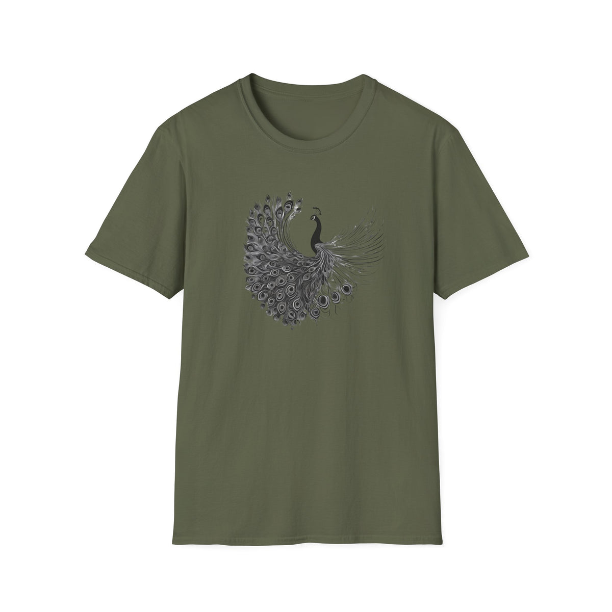 Peacock - Statement graphic - Unisex Softstyle T-Shirt