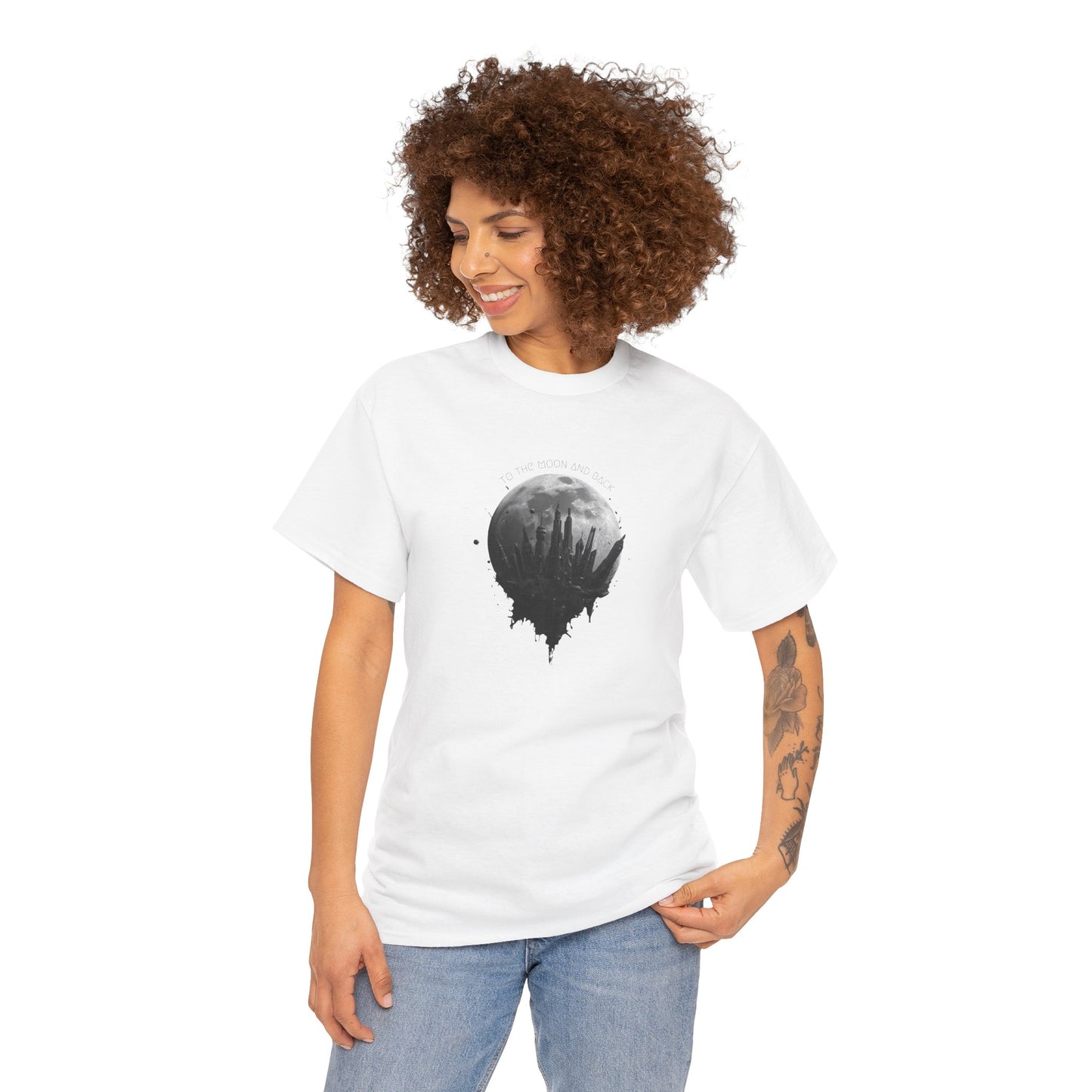 To the Moon and Back- Unisex Heavy Cotton Tee