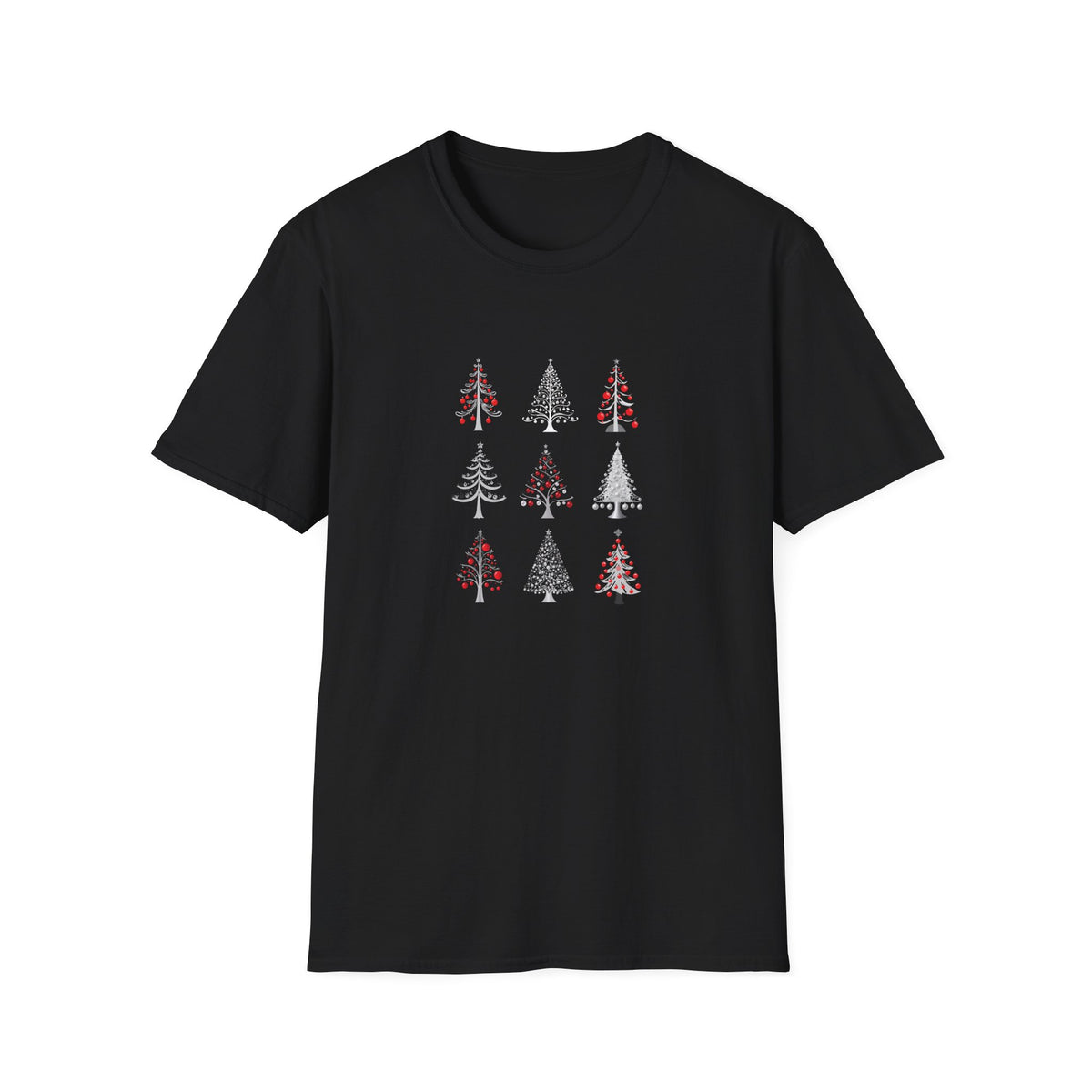 Christmas Trees (silver) - Unisex Softstyle T-Shirt