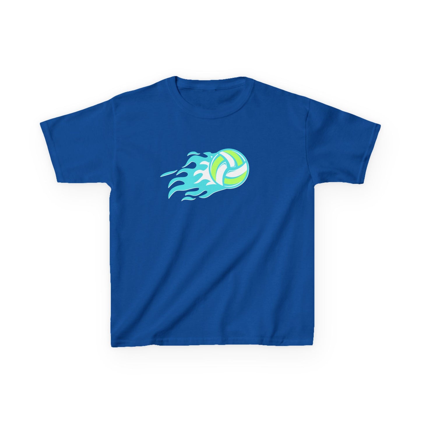 Volleyball Flame (teal) - Kids Heavy Cotton™ Tee