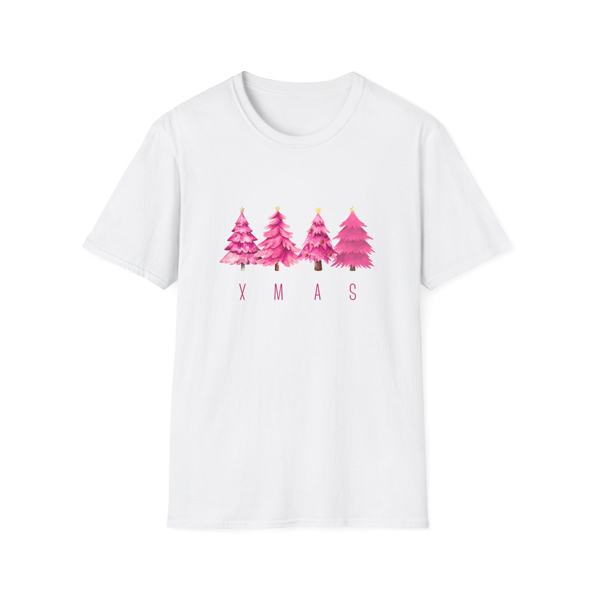 XMAS trees (pink) - Unisex Softstyle T-Shirt