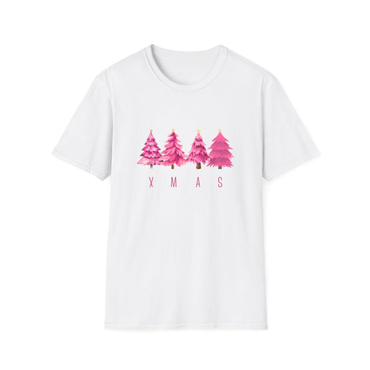 XMAS trees (pink) - Unisex Softstyle T-Shirt