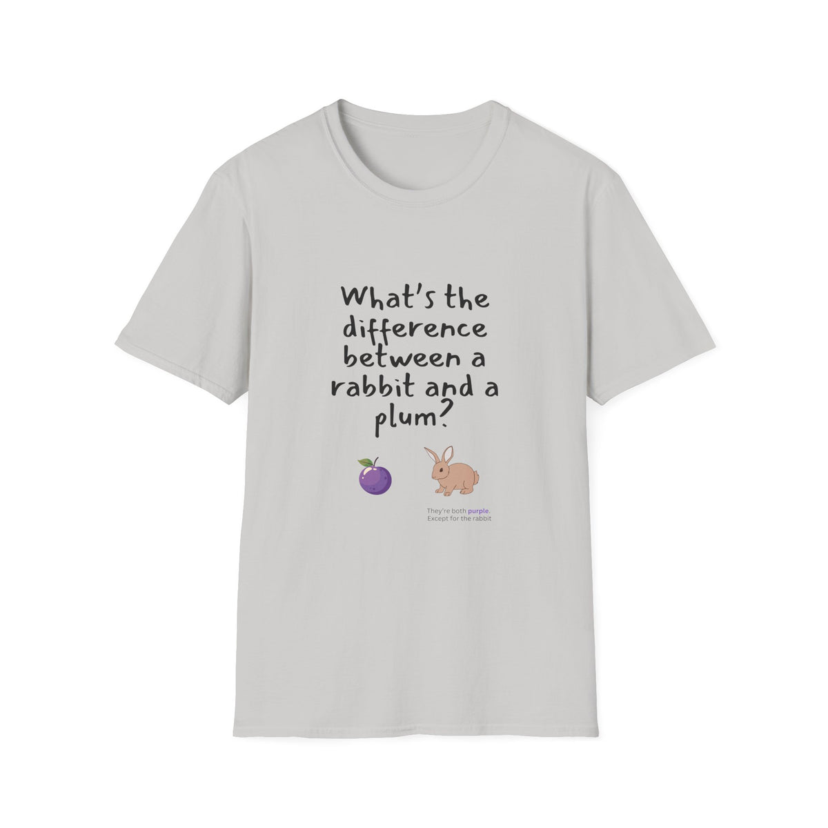 Rabbit and Plum joke - Unisex Softstyle T-Shirt