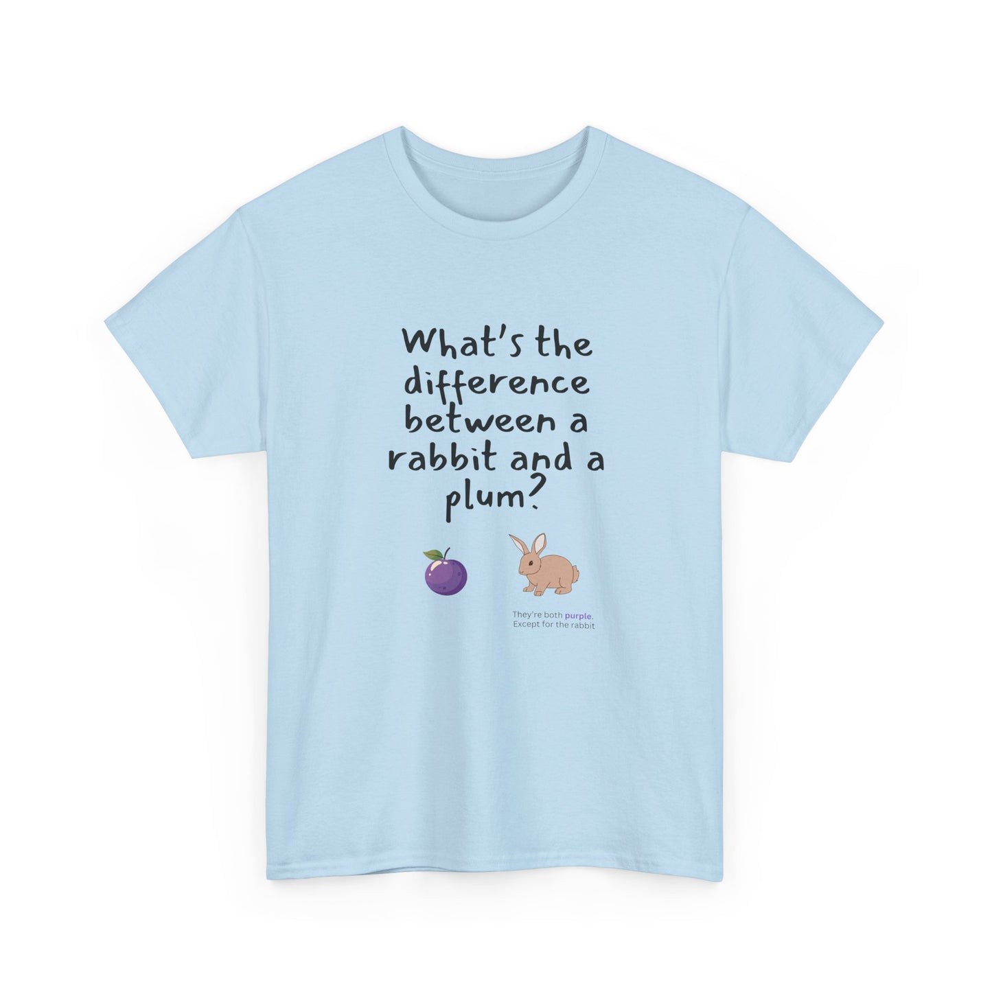Rabbit and Plum - Funny - Unisex Heavy Cotton Tee