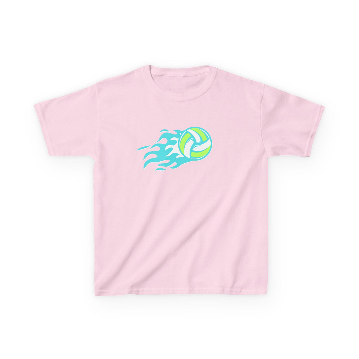 Volleyball Flame (teal) - Kids Heavy Cotton™ Tee
