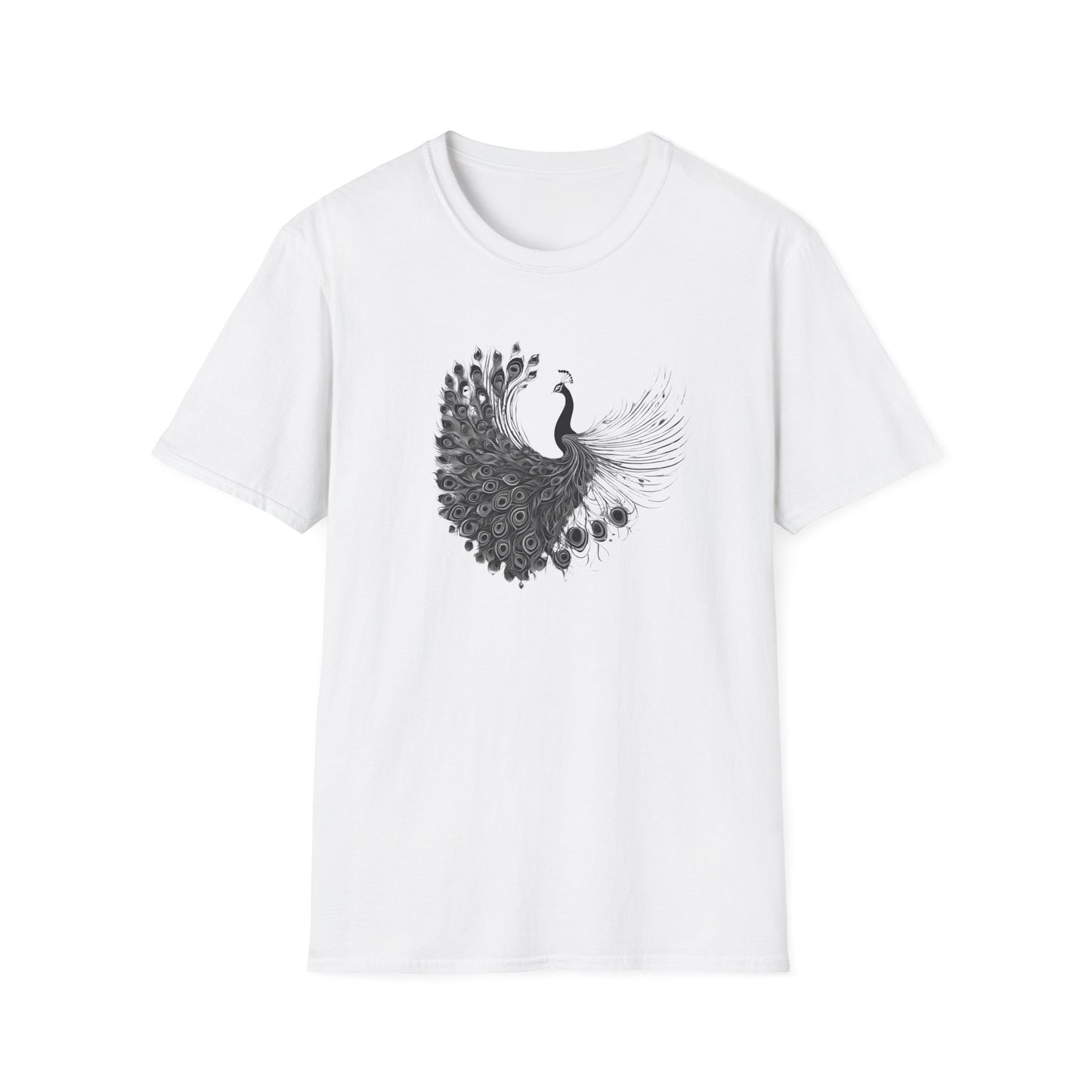 Peacock - Statement graphic - Unisex Softstyle T-Shirt