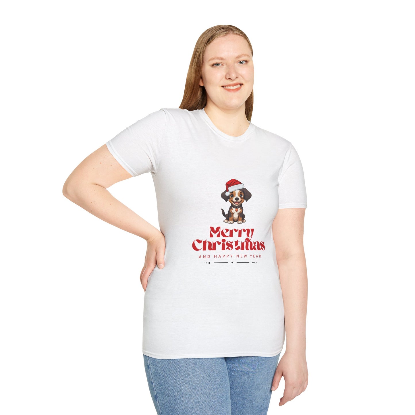 Doggy Merry Christmas - Unisex Softstyle T-Shirt