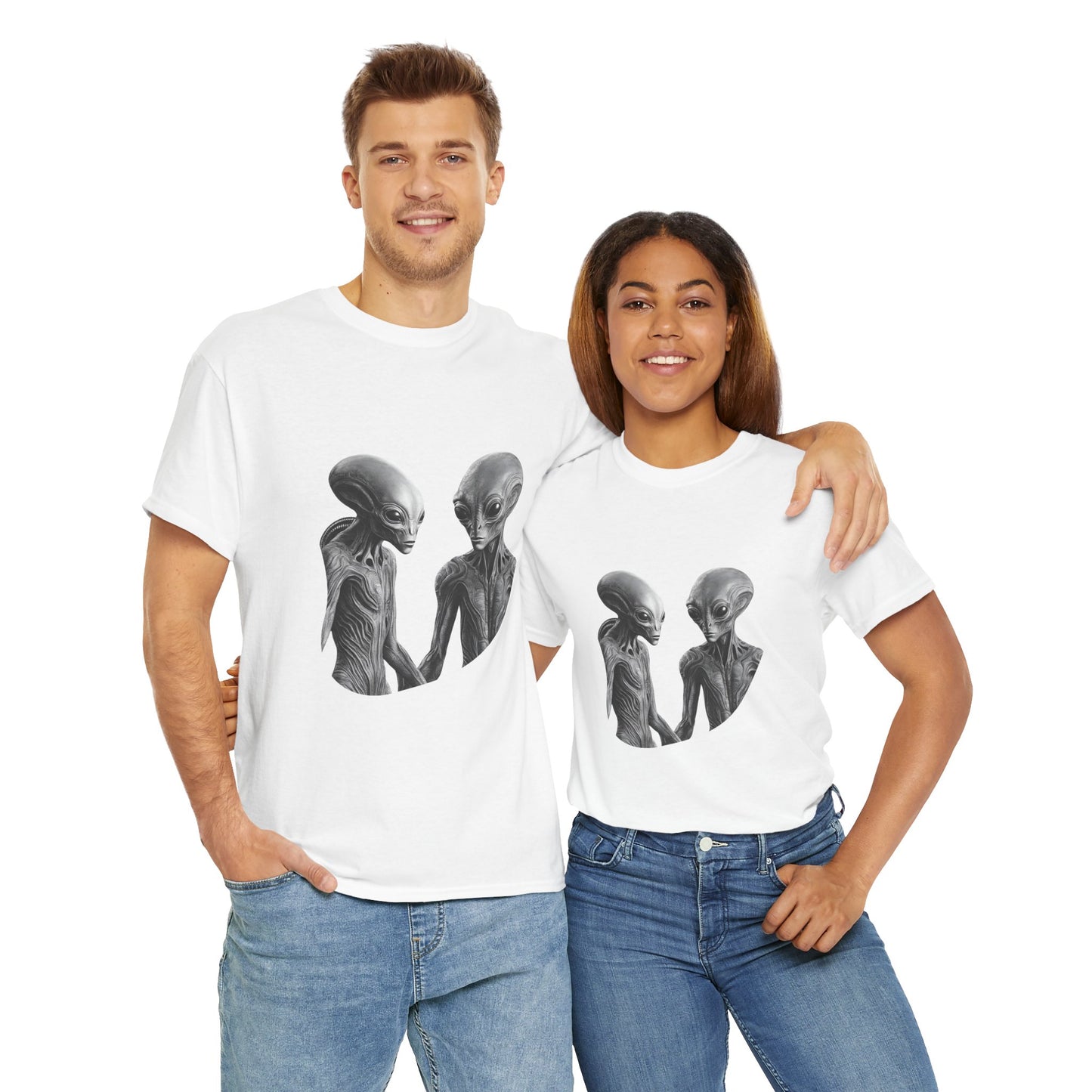 Aliens - Statement Graphic - Unisex Heavy Cotton Tee