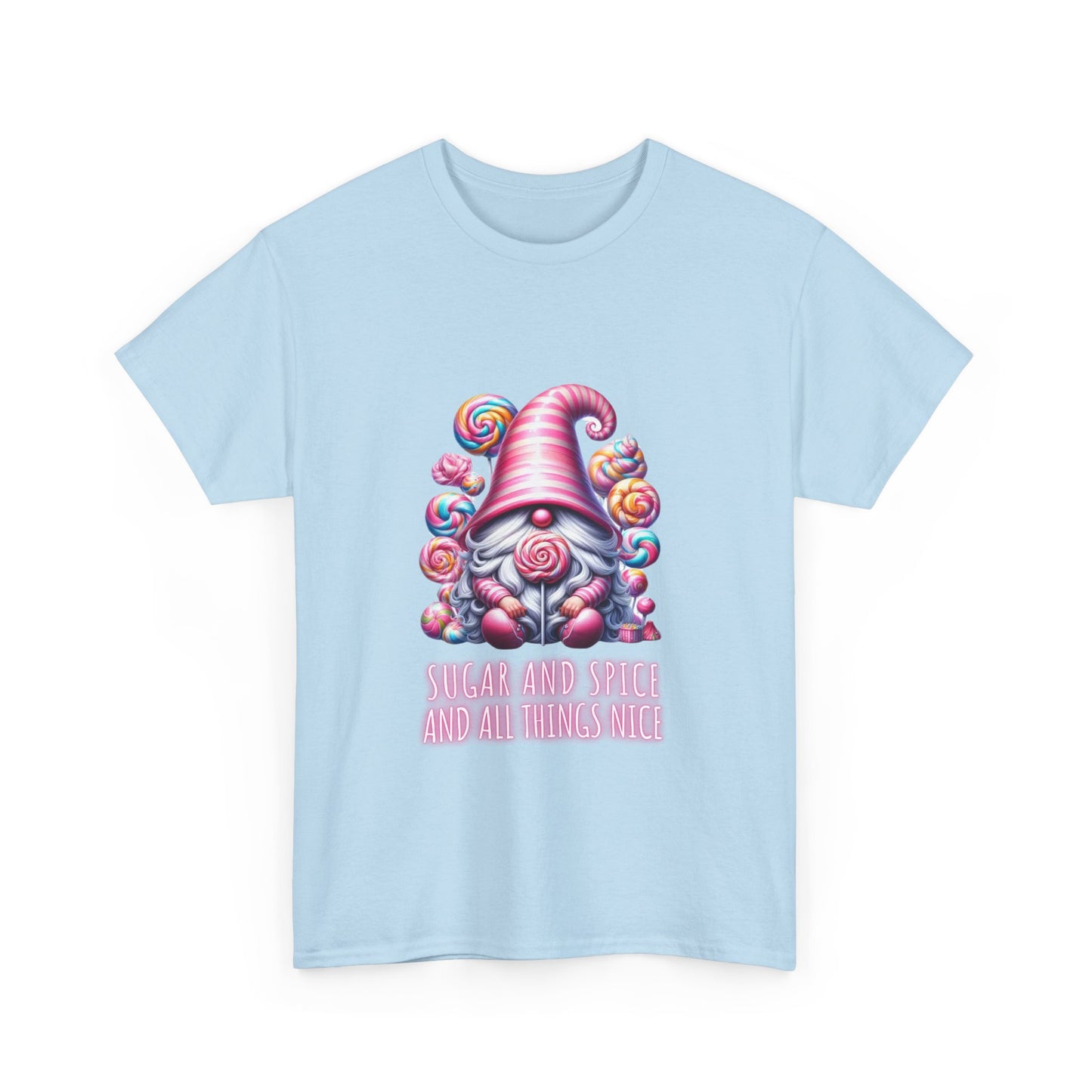 Sugar and Spice and all things nice - Gnome - Unisex Heavy Cotton Tee