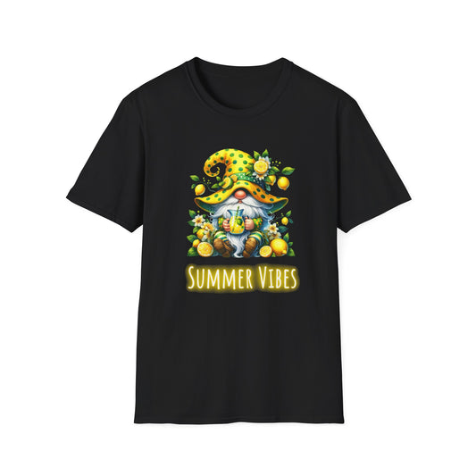 Summer Vibes Lemonade Gnome - Unisex Softstyle T-Shirt