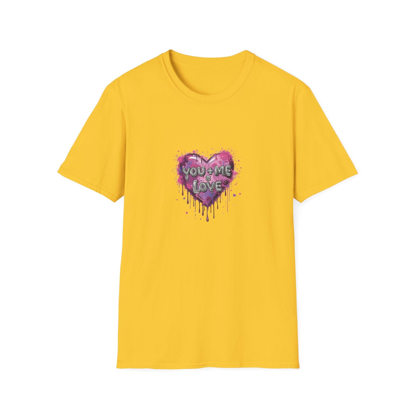 you + me = love - Unisex Softstyle T-Shirt