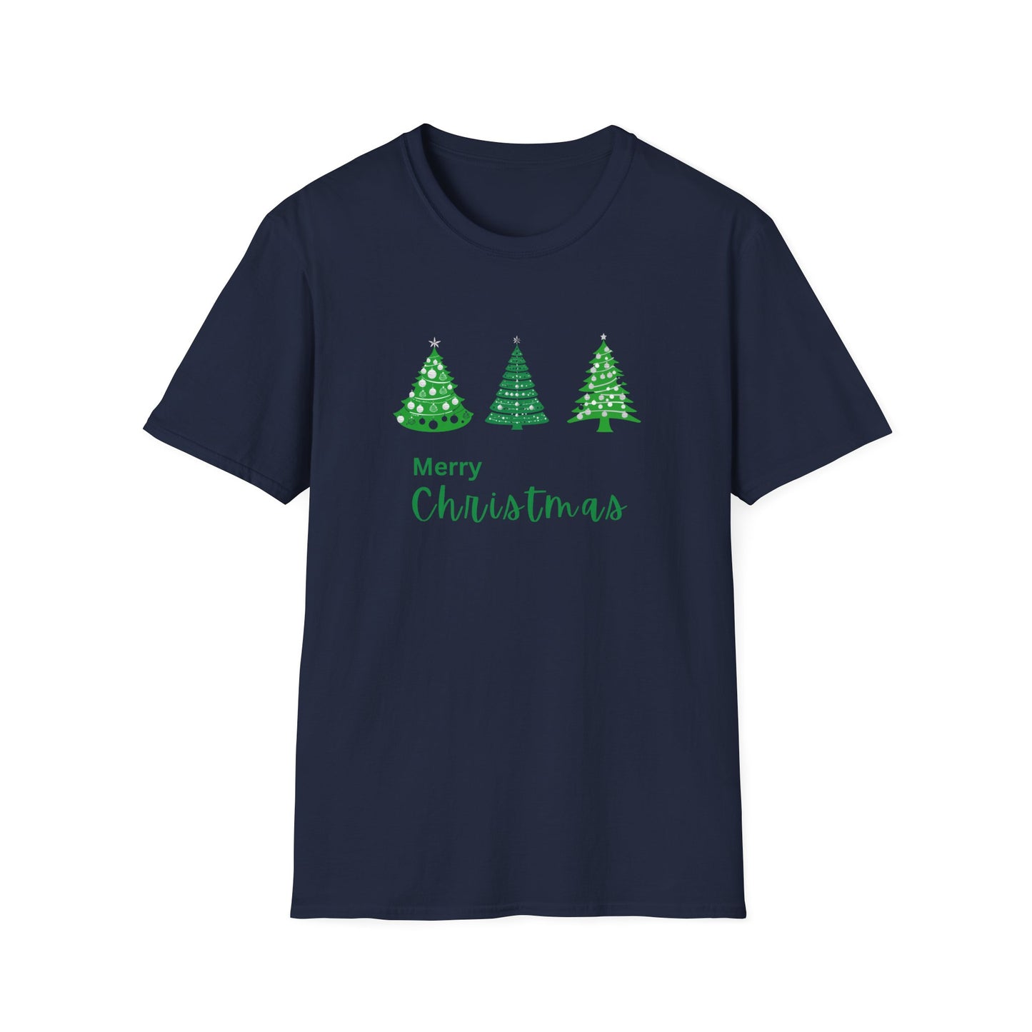 Green Christmas Trees - Unisex Softstyle T-Shirt