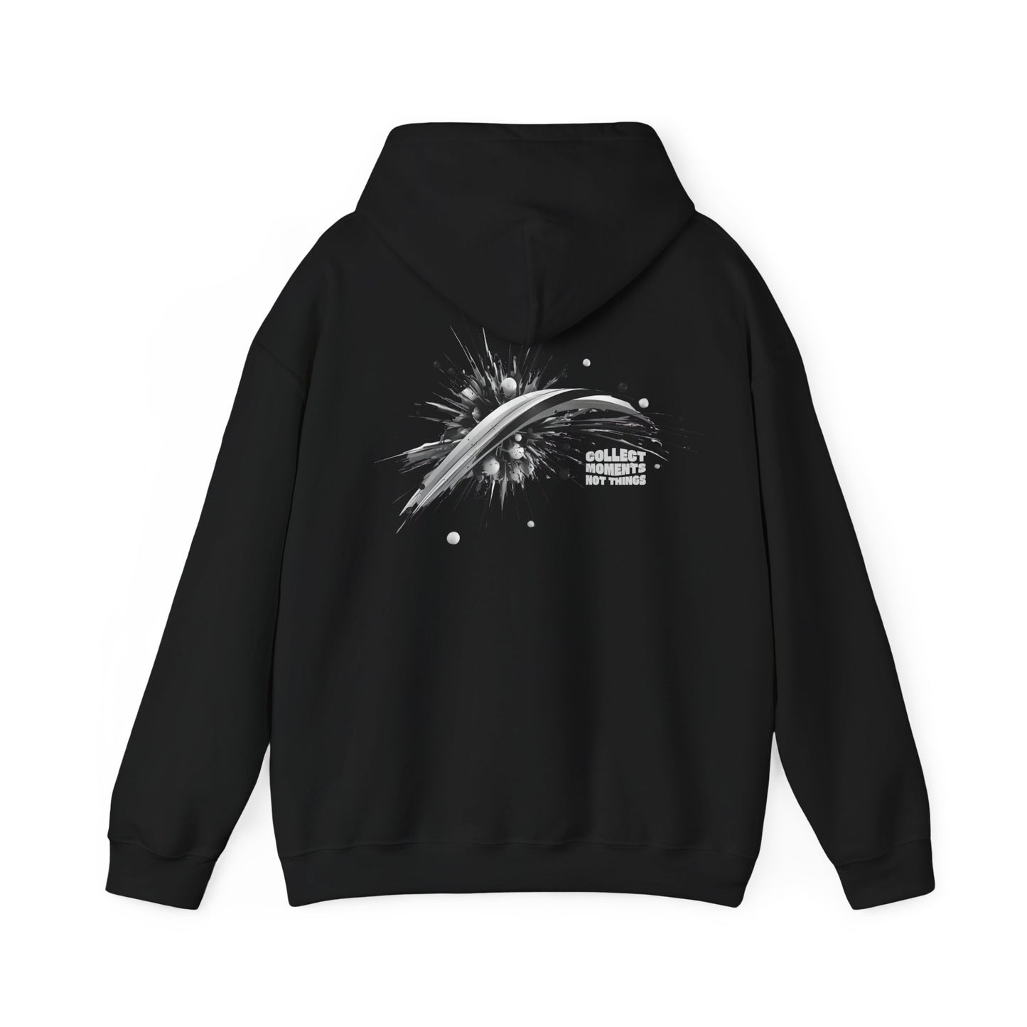 Collect moments not things Splash (printed on back) - Modern Vibes - Unisex Heavy Blend™ Hooded Sweatshirt